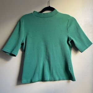 Maeve Anthropologie women’s medium green mock neck minimalist top